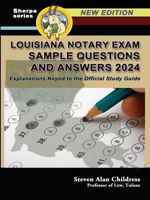 Title details for Louisiana Notary Exam Sample Questions and Answers 2024 by Steven Alan Childress - Available